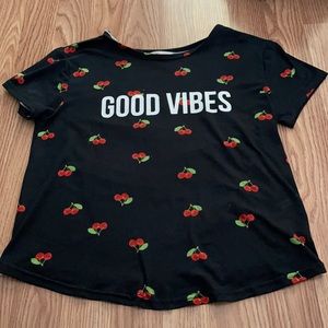 Stella Tweed “Good Vibes” Crop Top